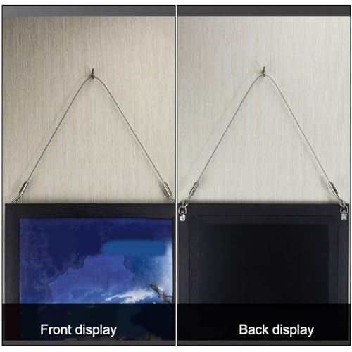 Image of 2Pcs Picture Hanging Wire,Adjustable Mirror Frame Kit Stainless Steel,1mx1.5mmHeavy Duty Mirror Frame Hanging Wire,Metal Wire Rope,for Mirror Hanging,Light Lamp,Basket Flowerpot