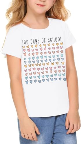 Image of BANGELY 100 Days of School Shirts for Kids Back to School Graphic Tee 100 Days Celebration Tshirt Elementary Student Gift