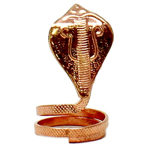 Yogic Mantra Nag Devta Shiva Linga Copper Snake (1.5 Inch Approx) Energized for Kaal Sarp Dosha Nivaran, Naag Panchmi Puja, Shiv Pooja & Hindu Holy Ceremony