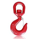 5 Ton Swivel Lifting Hook Heavy Duty, Round Rotating Hook with Safety Latch 3/4