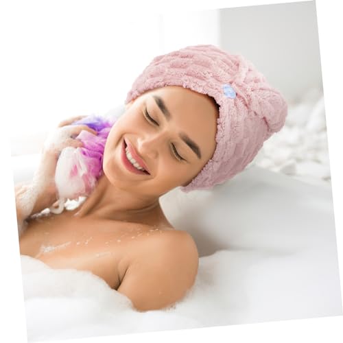 FOMIYES Touca De Cabelo Seco 4 Unidades Toalha Turbante Secagem De Cabelo Chapéus Envoltórios De Cab