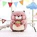 JZLMF Carino Cibo Topo Peluche Carino Pet Marmot Doll Doll 30cm Rosa, Dimensioni: 30cm, Colore: Marrone Scuro (Colore: Marrone Scuro, Dimensioni: 25cm) (Colore: Grigio) Shanweilu (Colore: Rosa)