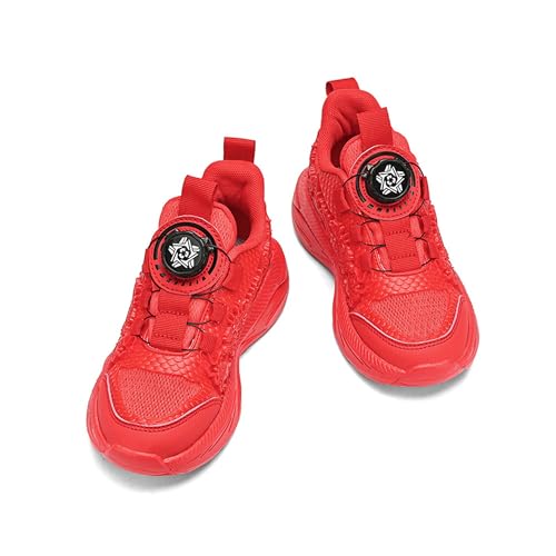 Kids Sneakers Boys Girls Night Glow Casual Walking Shoes Arch Support High Elasticity Badminton Shoes Lightweight Comfortable Sport Athletic 12.5~6.5 Sizes2