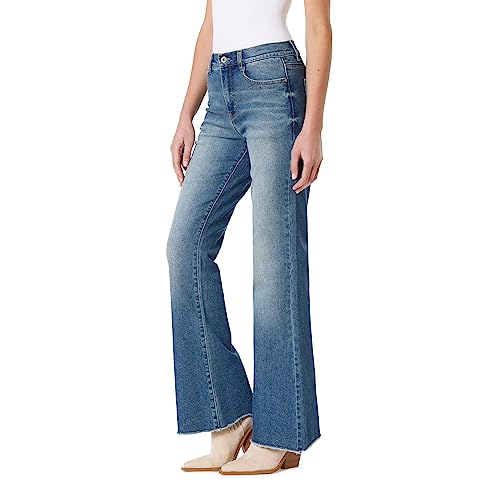 WallFlower Women's Fearless Curvy Super Flare High Rise Insta Vintage Juniors Jeans