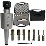 MachEl MT-2 ER16 Rotary Broach with Metric Hex Punches Internal Hex Broaching Tool for CNC & Manual Lathes