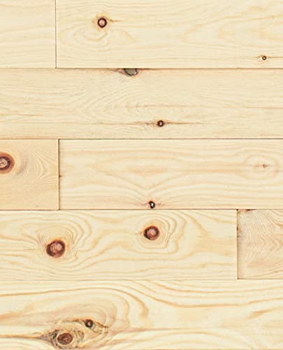 wodewa Wandverkleidung Holz selbstklebend 3D Echtholz Zirbe 1m² Wandpaneele Moderne Wanddekoration Holzverkleidung Holzwand Wohnzimmer Küche Schlafzimmer