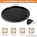 TeamFar Pizza Pan, 12 Inch Round Baking Pan Pizza Serving Tray with Stainless Steel Core & Non-stick Coating, for Home Restaurant Party, Non-Toxic & Sturdy Oven Safe & Anti-melt, Easy to Clean
