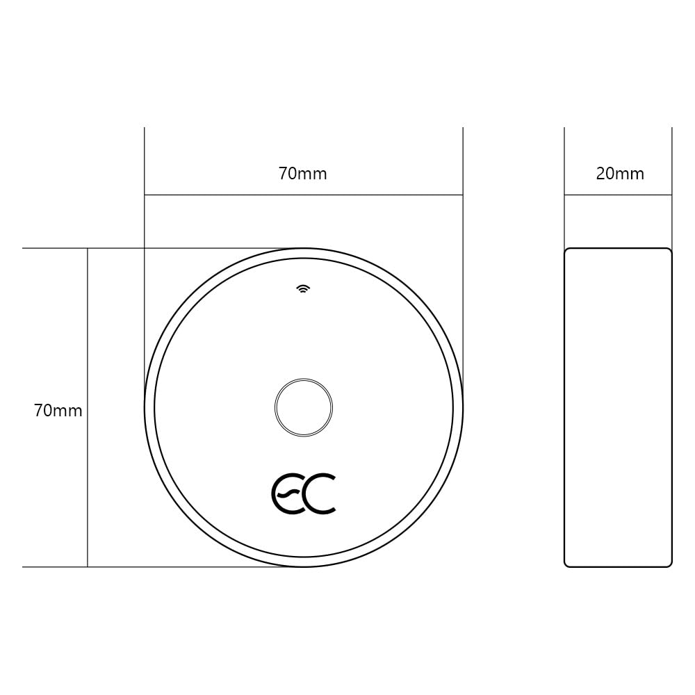 Interruptor de luz táctil WLAN EC Touch, regulador de intensidad, interruptor de persiana, enchufe Schuko, marco de cristal de panel de cristal, control de aplicación, color negro (puerta de enlace EC
