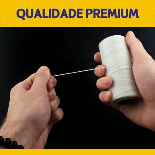 Cordão Encerado - 1mm Fio Cordone - 100 Metros - Nybc Branco - Nº: 101