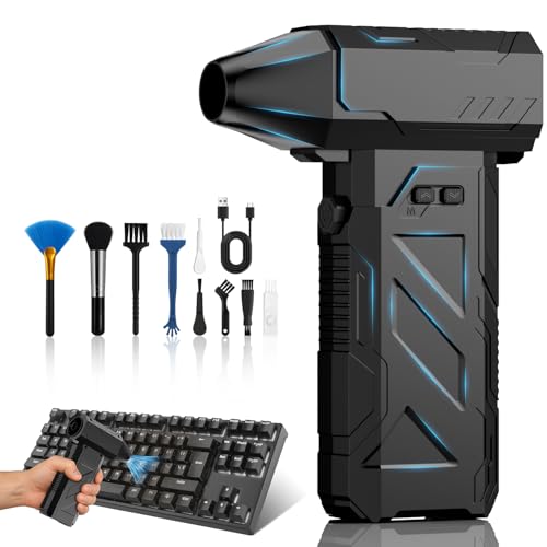 Ventola di polvere elettrica a 3 marce, 130000 giri/min, mini compresse Air Duster PC, set di...