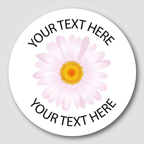 48 30mm Personalised 'Daisy Flower' Stickers