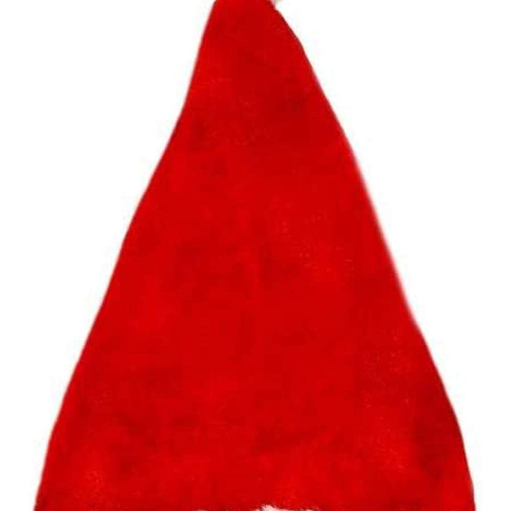 Mini sombrero de Papá Noel para adultos, gorro rojo con ribete blanco y bola – Papá Noel Papá Noel con accesorio para disfraz de Papá Noel (48 unidades)
