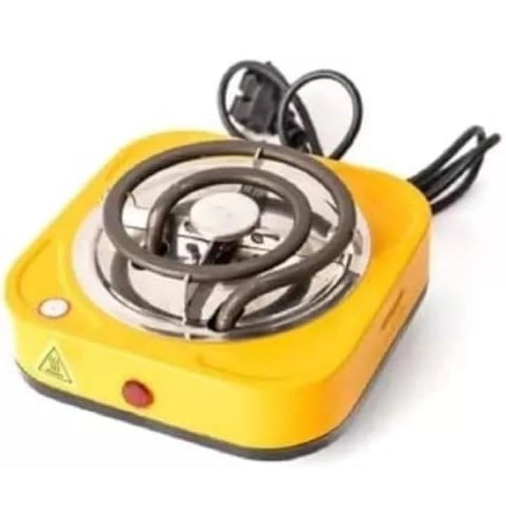 Image of Electric Coil Stove 500W Mini Chulha Hot Plate | Coal Burner, Portable Cooking Heater, Small Stove, Charcoal Burner, Travel for Home & Hostel