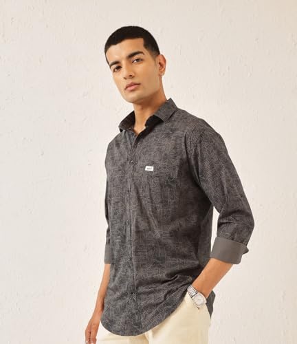 Image of Majestic Man Stylish Geomatric Print Casual Shirt - Pure Cotton| Full Sleeve | Trendy & Comfortable