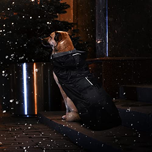 Capa de Chuva Cão- Capa de Chuva Com Capuz Poncho Slicker Ajustável Pet Capa De Chuva para Cães de M