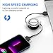 3.3ft 2Pack Retractable Multi Fast Charging Cord, 3 in 1 Multiple Charger Cable Charging Cable, Retractable Charger with Lightning/Micro/Type C for iPhone, iPad, Samsung, PS, Tablets & More