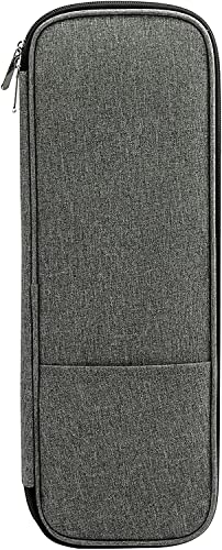 Aiguilles à tricoter étui vide aiguilles à tricoter sac de rangement avec accessoires transparents poche grande capacité étui pour stockage longues aiguilles à tricoter crochets à Crochet (Gris)