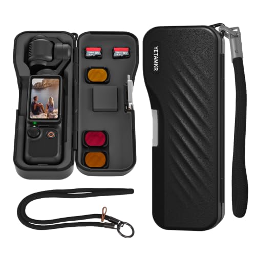 YETAMKR Portable Hard Case for DJI Osmo Pocket 4/3 Xtra Muse Camera Accessories(Short-sleeved black)