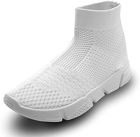 DRKA Women's Athletic Mesh Walking Shoes, Lightweight and Breathable Slip-on Sneakers（18935-white-39）