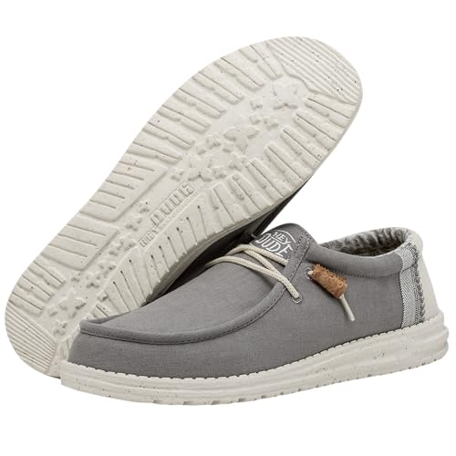 Image of HEYDUDE Men's Wally Linen | Men's Loafers | Men's Slip On Shoes | Comfortable & Light-Weight