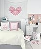 OGILRE Pink Preppy Bedding Throw Pillow Covers,18x18 Set of 2, Coquette Preppy Trendy Aesthetic Cute Room Decor Pillows Cases, Pink Bow Cherry Disco Ball Pillowcases for Teen Sofa Dorm Girls Bedroom #2