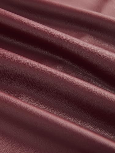 CIDER Shirts for Women Faux Leather Cowl Neck Ruched Slim Fit Tank Crop Top Sleeveless Solid Lined3