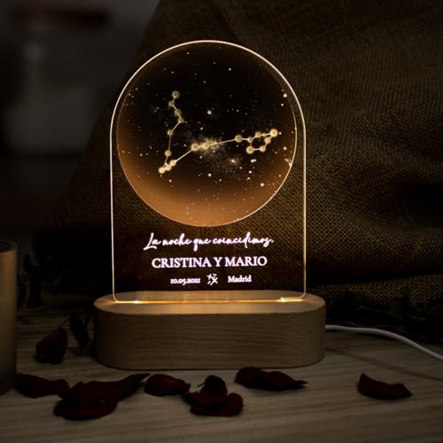 DEREGALOOS Lámpara LED personalizada mapa
