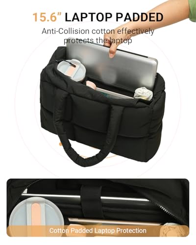 Bolso Puffer Tote grande acolchado para mujer miniatura 4