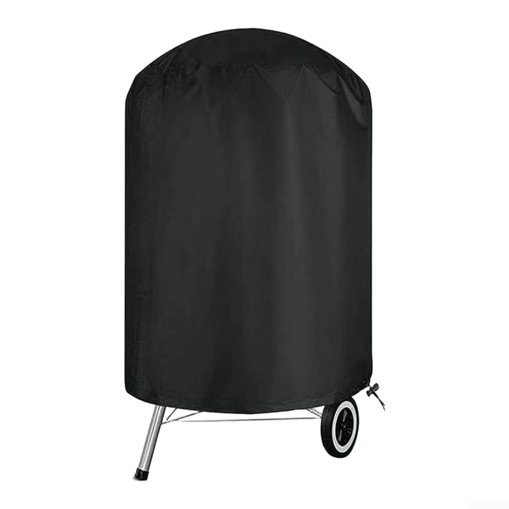 Kettle BBQ Cover, Round Waterproof 210D Oxford 77X58cm(58 * 77cm Black)