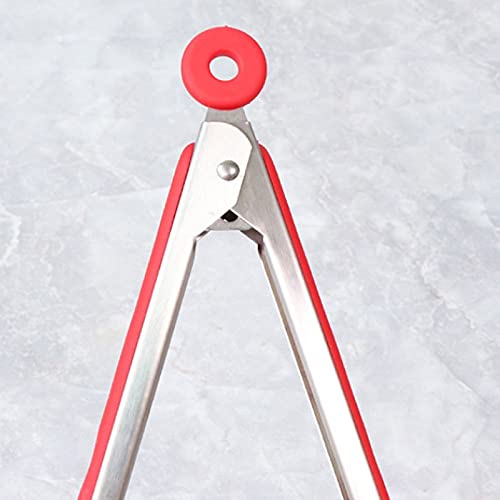 Pinzas Cocina Pinzas De Acero Inoxidable, for Porción De Buffet, Pastelería, Barbacoa, Tamaño (Rojo): 30 Cm, con Mango Antideslizante