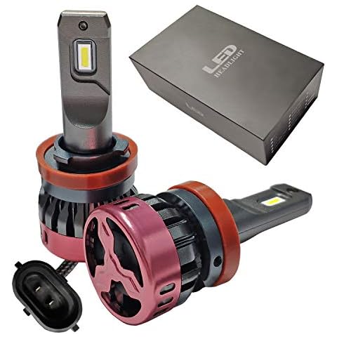 ZHT H11/H9/H8 LED Headlight Bulbs, 80W 6000K 12000 Lumens Super Bright Waterproof Headlights Conversion Kit Cool White Cover