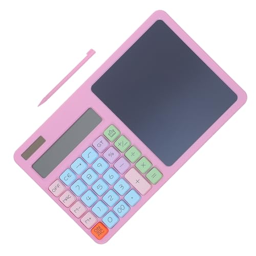 Calculadora rosa de 12 dígitos que elimina el ruido de teclas y el gasto de papel
