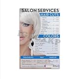 NAYIRI Beauty Salon Price List Poster Hair Salon Price List Poster (3) Canvas Poster Bedroom Decor Office Room Decor Gift Unframe-style 08x12inch(20x30cm)