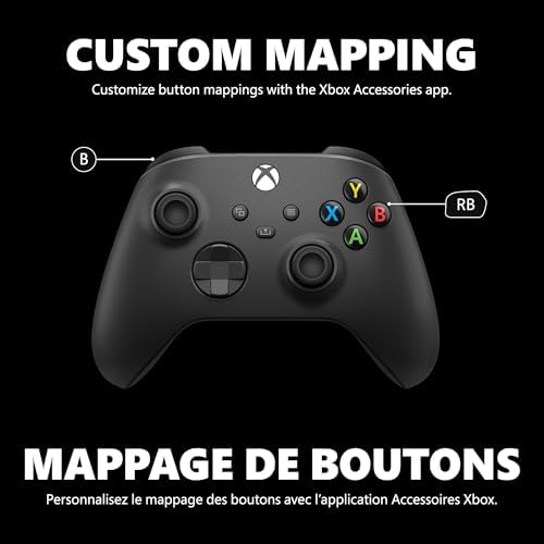 XBOX Core Wireless Gaming Controller β Carbon Black for Series X|S, One, Windows PC, Android, and iOS - 4