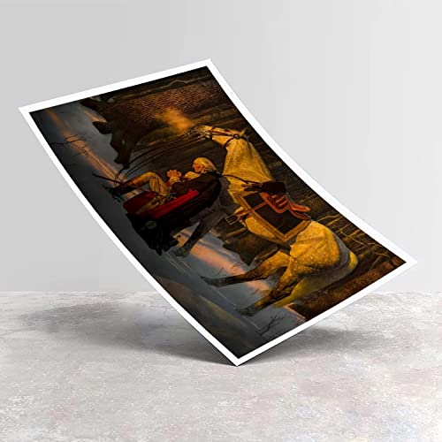 Lyyui George Washington Valley Forge Prayer History Poster Canvas Painting Creativity Poster And Print Wall Art Picture For Living Room Home Decoration (Framed,24×36Inch) #TOP1