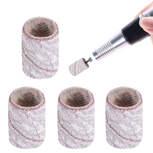 OSALADI Bandas de Lijado para Uñas 100 Piezas Color Blanco, Accesorios para Manicura y Pedicura, Pulidora para Taladro Eléctrico, Anillos de Lijado para Uñas Naturales y Acrílicas