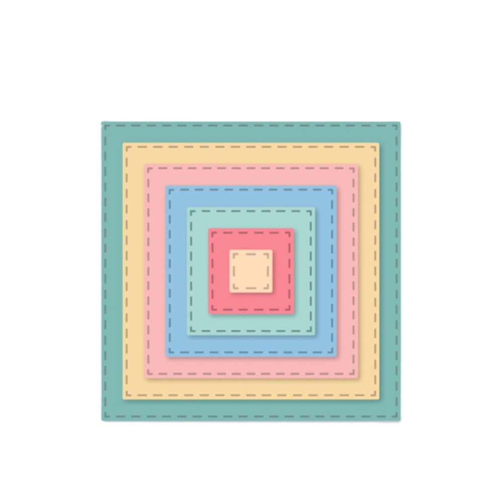 Craftelier - Essential Mini Cutting Dies Set for Scrapbooking, Crafting and Card Projects | Square Shape - Approximate Size Between 1.00 x 1.00 cm and 7.00 x 7.00 cm