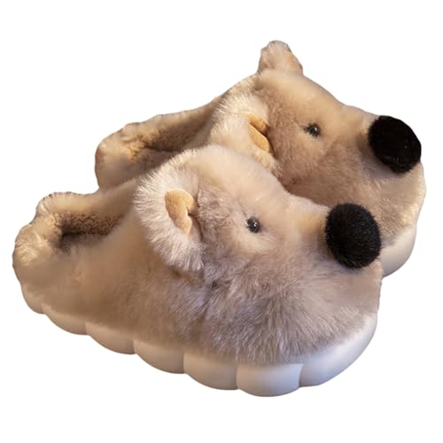 Dog slippers Plush slippers Home cotton slippers Men's and women's slippers Cartoon animal slippers Warm slippers Non slip slippers
