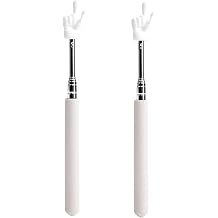 2 Pieces Telescopic Teacher Pointer Pointer Extendable Finger Pointer Stainless Steel Teaching Stick Funny Hand Pointer Stick Portable Teacher Aid for Primary School and Nursery