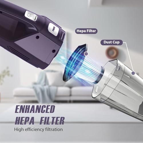 Image of Handheld Vacuum Cordless - 3-In-1 Hand Held Vacuum Rechargeable With 8KPa Suction, Lightweight 1.7 Lbs Handheld Vac, Quick Dust Removal & Cleaning Tool With Accessories Storage For Car, Kitchen & Home
