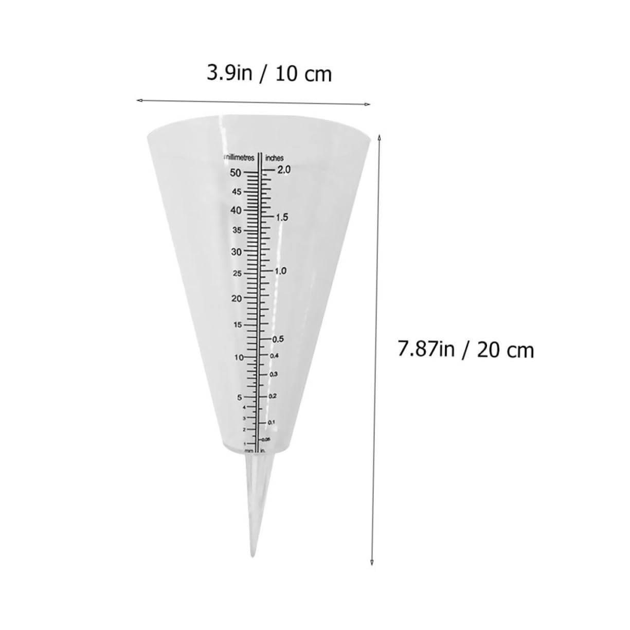 Hemoton 3Pcs Shaped Rain Gauge Clear Color Measuring Cups for Accurate Outdoor Rainfall Measurement Easy to Install and Design