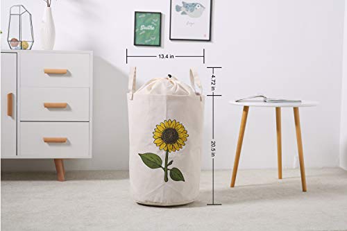 Lifecustomize Large Laundry Basket Hamper Cartoon Sunflower Leaf Collapsible Drawstring Storage Baskets Nursery Baby #TOP2