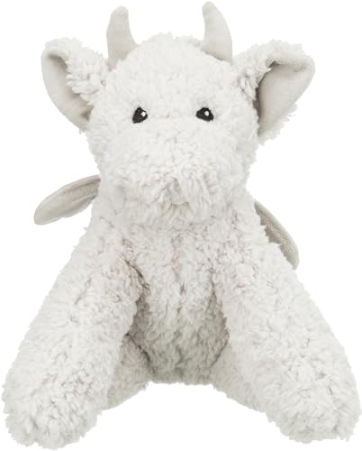 Trixie Drachen-Plüschtier, kuscheliges Hundespielzeug aus weichem Plüsch für Haustiere - Robustes Hundspielzeug, 28 cm, mit Stimme - Drache als Kuscheltier für kleine & große Vierbeiner - 34879