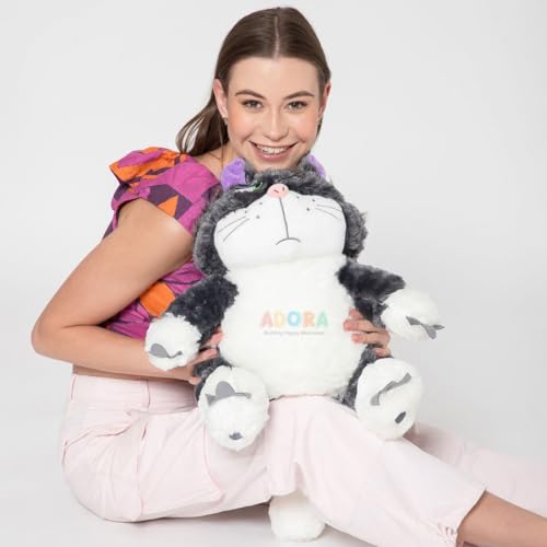 Image of ADORA Funny Lucifer Cat Doll Plush Toy, 50cm, Bad Cat Pillow, Birthday Gift for Girls Stuffed Animal Soft Toy