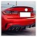 MP Style Car Rear Trunk Spoiler Splitter Wing Tail Trunk Lip Compatible For BMW 3 Series G20 G28 325i 330i M3 2019-2023 Body Kits Tuning(Carbon Look)