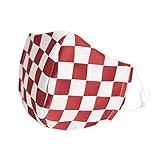 [EsuonHappiness] 金襴マスク大人用 紅白市松」マスク 日本製 大人用 金襴 布マスク 洗えるマスク 西陣織 ファッションマスク 和柄