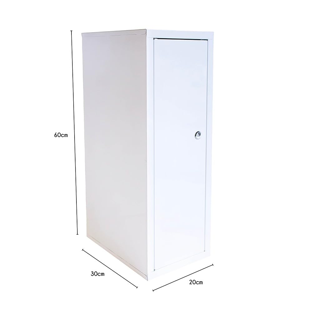 Box and beyond - Armoire Pharmacie Murale - 60 x 30 x 20 cm - Métal Blanc - Grande capacité - Salle de Bain, Rangement médicaments et Accessoires - Style Design Moderne