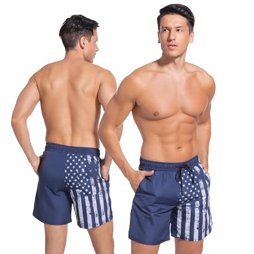 7 Inch Mens Swim Trunks with Compression Liner 2-in-1 Swimming Shorts Stretch Dry Fit Board Shorts Bathing Suit for Men2