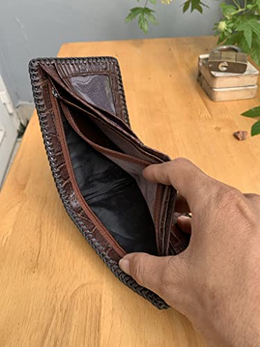 Vietnam Genuine crocodile tail leather skin brown bifold wallet for men, alligator leather skin Men's wallet4