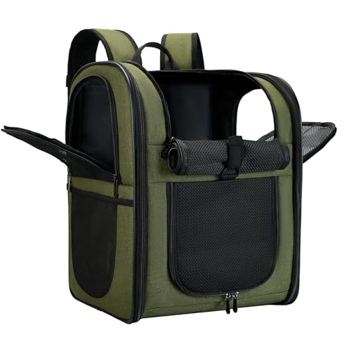 apollo walker HundeRucksack und KatzenRucksack für Kleine Haustiere(Belastbarkeit 2-15kg) - Gepolsterter Rückenstütze Hundetasche Atmungsaktiver Netz-Tierrucksack für Wandern, Reisen, Grün apollo walker HundeRucksack und KatzenRucksack für Kleine Haustiere(Belastbarkeit 2-15kg) - Gepolsterter Rückenstütze Hundetasche Atmungsaktiver Netz-Tierrucksack für Wandern, Reisen, Grün